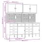 Preview: 10-teiliges Werkstattschrank- und Pegboard-Set in Rot aus MDF und Metall
