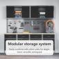 Preview: 10-teiliges Werkbank- und Pegboard-Set Schwarz MDF und Metall