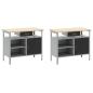 Preview: 8-teiliges Werkbank-Set Schwarz Stahl
