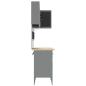 Preview: 12-teiliges Werkstattschrank- und Lochblechset in Schwarz aus MDF und Metall