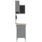 Preview: 12-teiliges Werkstattschrank- und Lochblechset in Schwarz aus MDF und Metall