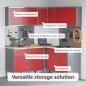 Preview: 12-teiliges Werkstattschrank- und Lochwandset in Rot aus MDF und Metall