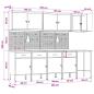 Preview: 12-teiliges Werkstattschrank- und Lochwandset in Rot aus MDF und Metall