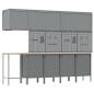 Preview: 12-teiliges Werkstattschrank- und Lochwandset in Rot aus MDF und Metall