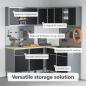 Preview: 12-teiliges Werkbank- und Pegboard-Set in Schwarz aus MDF und Metall