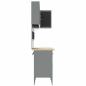 Preview: 12-teiliges Werkbank- und Pegboard-Set in Schwarz aus MDF und Metall