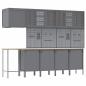 Preview: 12-teiliges Werkstatt- und Stecktafelsatz Rot MDF und Metall