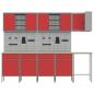 Preview: 12-teiliges Werkstatt- und Stecktafelsatz Rot MDF und Metall