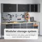 Preview: 12-teiliges Werkstattschrank- und Pegboard-Set Schwarz MDF und Metall