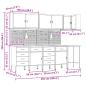 Preview: 12-teiliges Werkstattschrank- und Pegboard-Set Schwarz MDF und Metall