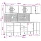 Preview: 12-teiliges Werkstattschrank- und Pegboard-Set in Rot aus MDF und Metall
