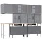 Preview: 10-teiliges Werkzeuglager-Set aus rotem Holz und Metall