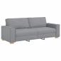 Preview: 3-teiliges Sofa-Set mit Kissen Hellgrau Stoff