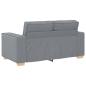 Preview: 3-teiliges Sofa-Set mit Kissen Hellgrau Stoff