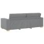Preview: 3-teiliges Sofa-Set mit Kissen Hellgrau Stoff