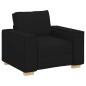 Preview: 3-teiliges Sofa-Set mit Kissen schwarzer Stoff