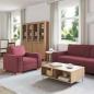 Preview: 3-teilige Sofaset mit Kissen in Weinrot