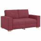 Preview: 3-teilige Sofaset mit Kissen in Weinrot