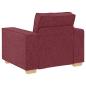 Preview: 3-teilige Sofaset mit Kissen in Weinrot