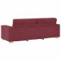 Preview: 3-teilige Sofaset mit Kissen in Weinrot