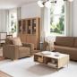 Preview: 3-teiliges Sofaset mit Kissen braunes Gewebe
