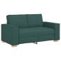 Preview: 3-teiliges Sofa-Set mit Kissen in Dunkelgrünem Stoff