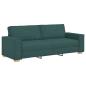 Preview: 3-teiliges Sofa-Set mit Kissen in Dunkelgrünem Stoff