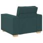Preview: 3-teiliges Sofa-Set mit Kissen in Dunkelgrünem Stoff