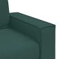 Preview: 3-teiliges Sofa-Set mit Kissen in Dunkelgrünem Stoff