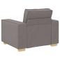 Preview: 3-teiliges Sofaset mit Kissen aus taupefarbenem Stoff