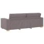 Preview: 3-teiliges Sofaset mit Kissen aus taupefarbenem Stoff