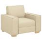 Preview: 3-teiliges Sofaset mit Kissen, cremefarbenes Gewebe