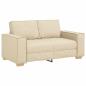 Preview: 3-teiliges Sofaset mit Kissen, cremefarbenes Gewebe