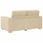Preview: 3-teiliges Sofaset mit Kissen, cremefarbenes Gewebe
