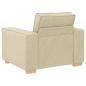 Preview: 3-teiliges Sofaset mit Kissen, cremefarbenes Gewebe