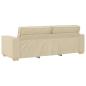 Preview: 3-teiliges Sofaset mit Kissen, cremefarbenes Gewebe