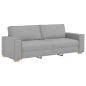 Preview: 3-teilige Sofaset mit Kissen in Wolken-Grauem Stoff