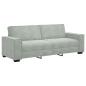 Preview: 3-teiliges Sofaset mit Kissen in hellgrauem Samt