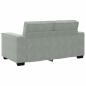 Preview: 3-teiliges Sofaset mit Kissen in hellgrauem Samt