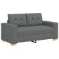 Preview: 3-teiliges Sofaset mit Kissen in Dunkelgrau
