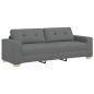 Preview: 3-teiliges Sofaset mit Kissen in Dunkelgrau