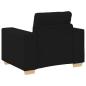 Preview: 3-teiliges Sofaset mit Kissen aus schwarzem Stoff