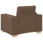 Preview: 3-teiliges Sofa-Set mit Kissen aus braunem Stoff