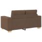 Preview: 3-teiliges Sofa-Set mit Kissen aus braunem Stoff