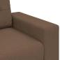 Preview: 3-teiliges Sofa-Set mit Kissen aus braunem Stoff