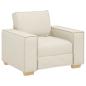 Preview: 3-teiliges Sofaset mit Kissen, cremefarbene Stoff