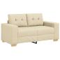 Preview: 3-teiliges Sofaset mit Kissen, cremefarbene Stoff