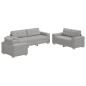 Preview: 3-teiliges Sofa-Set mit Kissen in Wolken-Grau