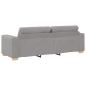 Preview: 3-teiliges Sofa-Set mit Kissen in Wolken-Grau