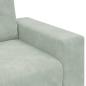 Preview: 3-teilige Sofagarnitur mit Kissen Hellgrau Velvet